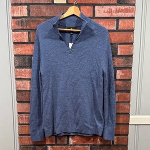 banana republic Blue Quarter-Zip Sweater
